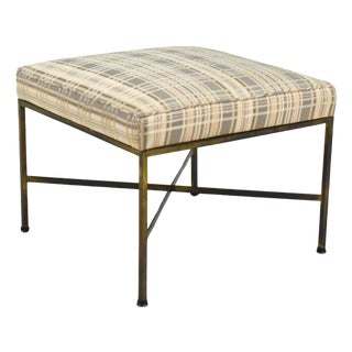 Paul McCobb Brass X Base Stool For Sale