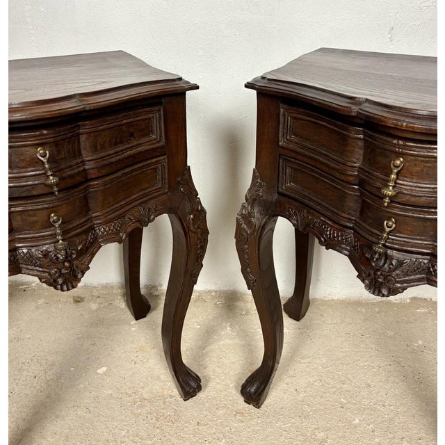 Mid-Century French Louis XV Style Nightstands, 1940, Set of 2 For Sale - Image 13 of 15