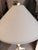 Contemporary Currey & Co. Nickel Whitewash Table Lamp With Pyramid Shade For Sale - Image 3 of 4