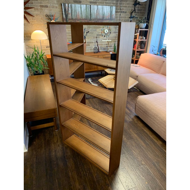 1950’s Mid Century Modern Hinged Bookcase Room Divider by Evans Clark for Glenn of California