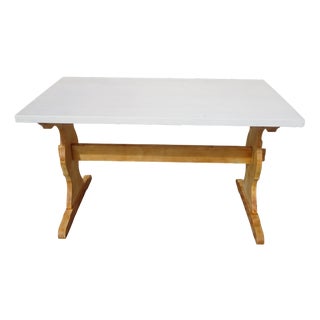 Pine Monastery Dining Table, 1980s For Sale