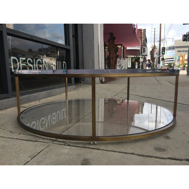 Early 21st Century Amparo Calderón Tápia Lucite & Solid Brass Aro One Low Table For Sale - Image 9 of 12