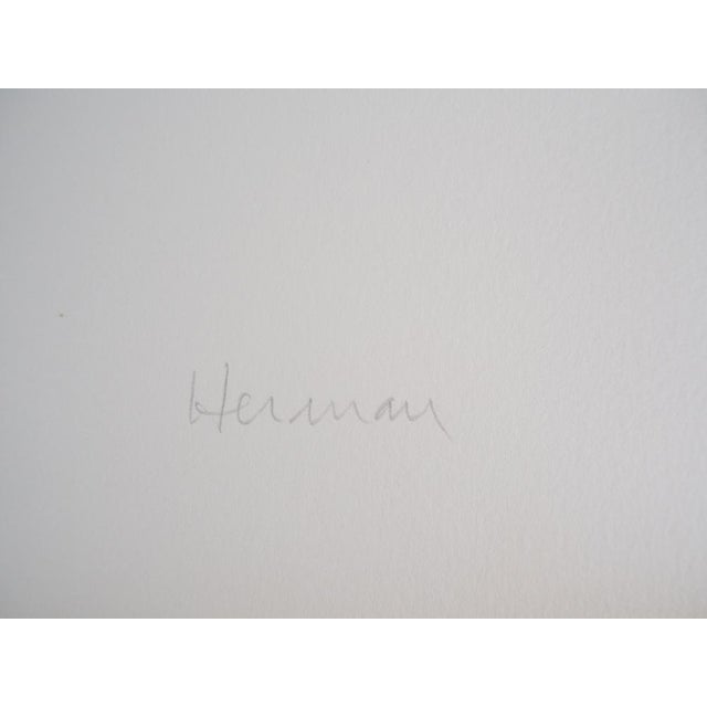 Jean-Luc HERMAN Wave Original silkscreen Signed in pencil Numbered in Roman numerals /20 on vellum 50.5 x 65.5 cm...