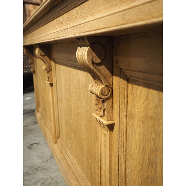 19th Century 19th Century French Bleached Oak Mercerie Counter With Drawers For Sale - Image 5 of 18
