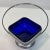 English Vintage Cobalt Blue Glass Jam Jar/Mustard Dish With Handle & Ladle From England For Sale - Image 3 of 9