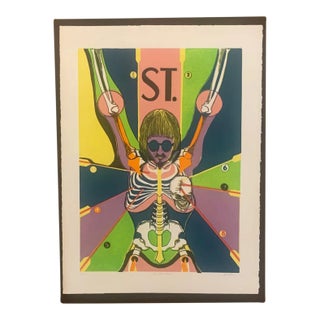 Clay Walker Etching, "St Sebastion" 1960s For Sale