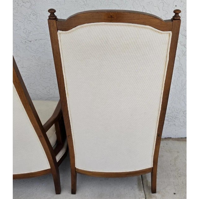 Vintage 1960s Italian Hollywood Regency High Back Lounge Armchairs Pair For Sale - Image 15 of 17