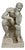 After Auguste Rodin, The Thinker Sculpture, White Glazed Terracotta, 1950s For Sale