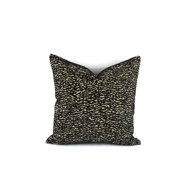 2010s Manuel Canovas Cowtan and Tout Zebris Black and Cream Velvet Pillow Cover - 20" X 20" For Sale - Image 5 of 5