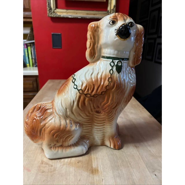 Antique Decorated Staffordshire Spaniel Dog, Circa 1860's For Sale - Image 15 of 16
