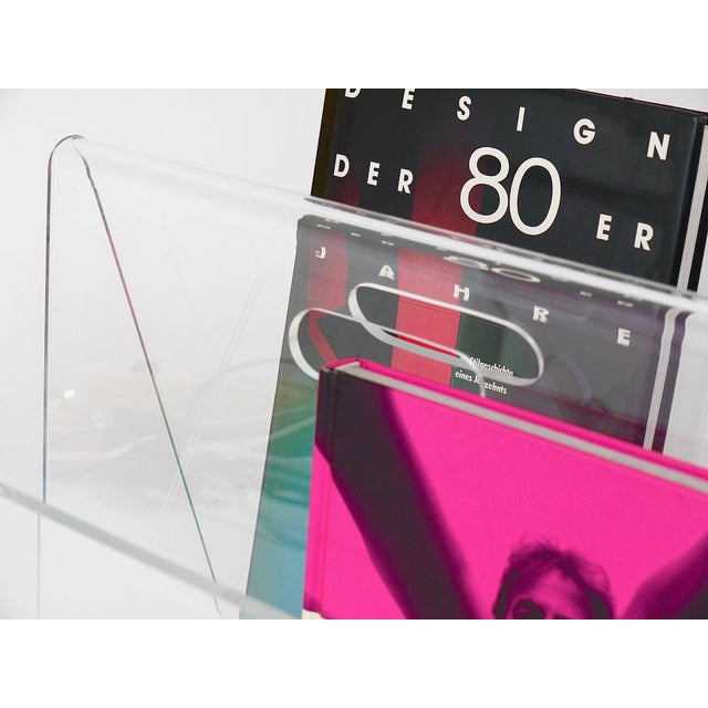 Vintage Italian Acrylic Magazine Rack, 1980s For Sale - Image 12 of 18