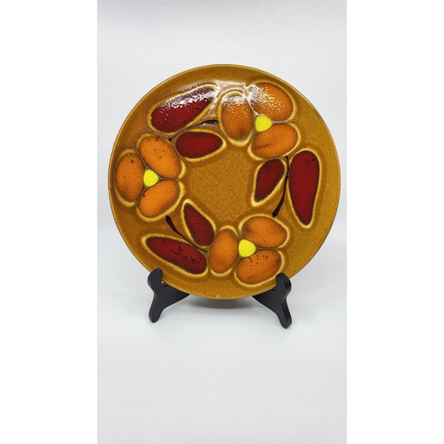 Vintage French Earthenware Saint Clément Plates, 1950s, Set of 5 For Sale - Image 4 of 9