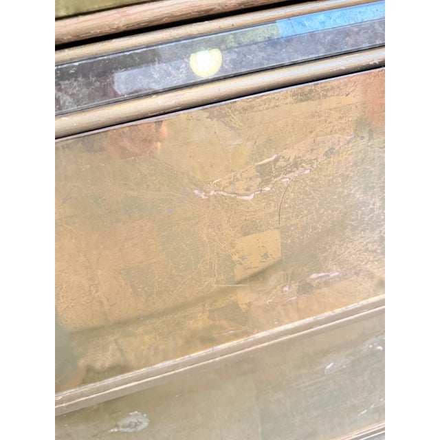 1960s Mid 20th Century Custom Verre Eglomise Three Drawer Dresser For Sale - Image 5 of 12