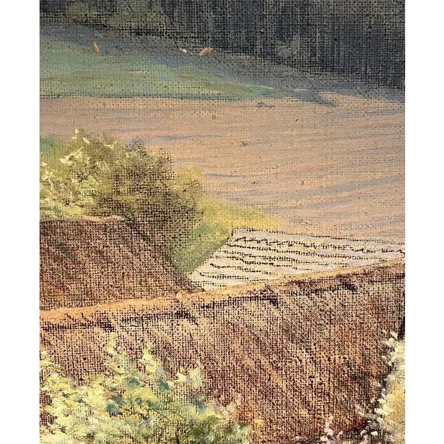 Hans Stalzer, Rural Landscape, Oil on Canvas, Framed For Sale - Image 7 of 17