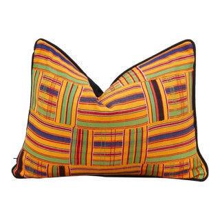 Efua Vintage African Kente Pillow Cover For Sale