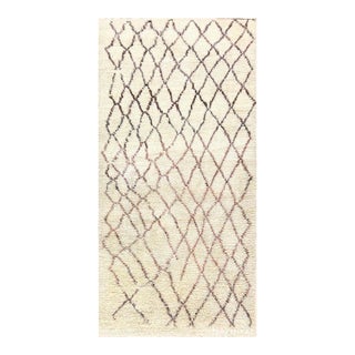 Nazmiyal Collectin Vintage Shag Berber Moroccan Beni Ourain Rug For Sale