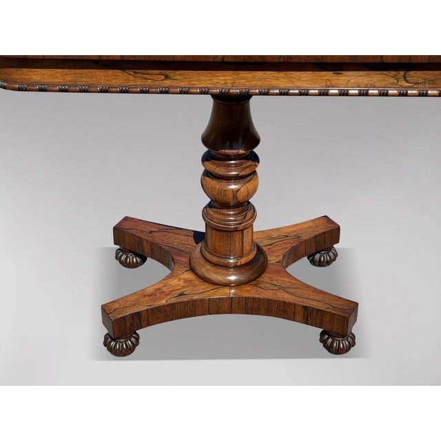 Wood William IV Rosewood Fold-Over Card Table, 1830s For Sale - Image 7 of 12