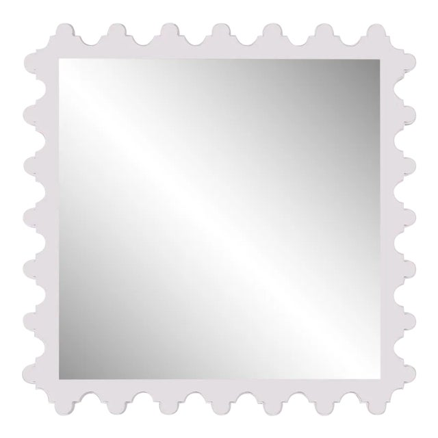 Fleur Home Garden District Magazine Square Mirror in Lite Lavender, 47x47 For Sale