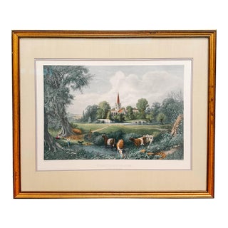 Late 19th Century Large Framed Vintage Stratford-on-Avon Lithograph by James Fairman For Sale