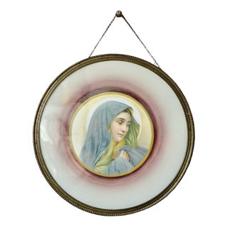 Virgin Mary, 1940s, Chromolithograph, Framed For Sale