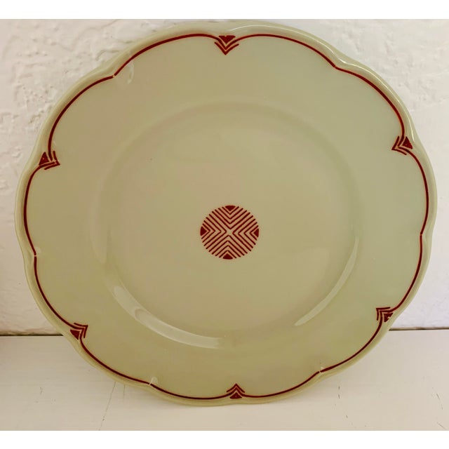 Lalique Art Deco Suzanne Lalique Haviland Limoges Mignardise Celadon Plates - Pristine Set of 6 For Sale - Image 4 of 5