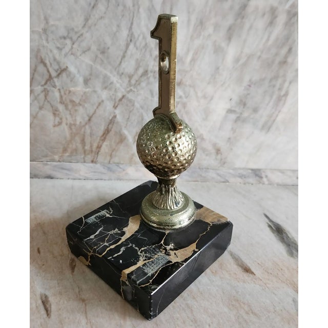 1962 Golf Hole in One Trophy on Black Marble Base For Sale - Image 11 of 11