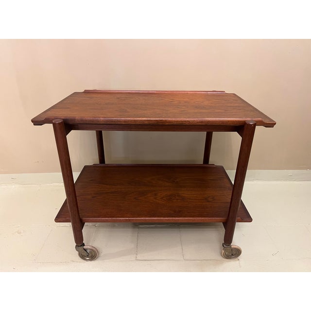 Extendable Teak Bar Cart by Poul Hundevad, Denmark, 1960s For Sale - Image 6 of 10