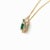 1.2cts Colombian Emerald Necklace With Natural Diamonds Accents: Solid 14k Gold For Sale - Image 11 of 15