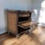 1950s Atomic Walnut Drop-Front Nightstand With Metal Legs, Mid-Century For Sale - Image 4 of 16