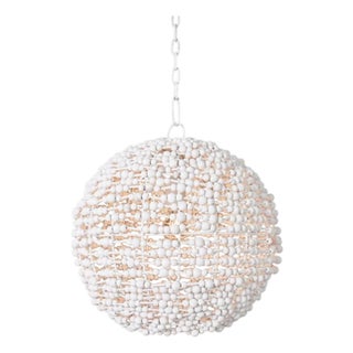 Matthew Izzo Home Leena Sphere Wood Beaded Pendant Light For Sale