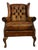 Wingback Club Chair in Leather For Sale