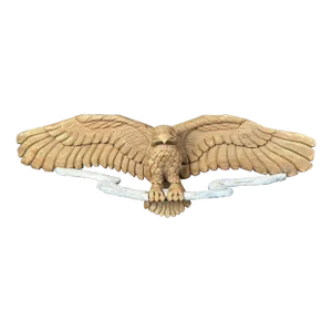 Mid 20th Century Hand Carved Wooden Eagle Sculpture