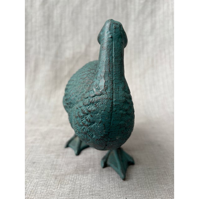 Vintage Green Cast Iron Statue For Sale - Image 10 of 18