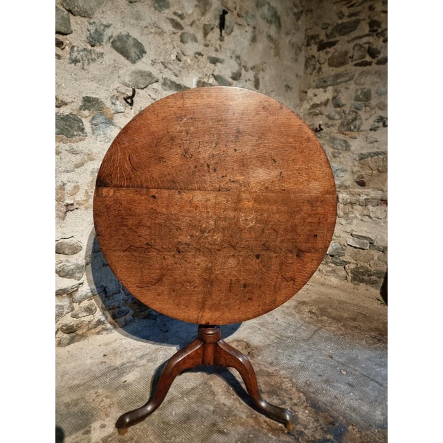 Georgian Oak Tilt-Top Tripod Table, England, 1800 For Sale - Image 13 of 16