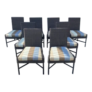 McGuire Thomas Pheasant for Baker Woven Resin Side Chairs- Set of 8