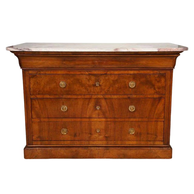 Charles X Black Walnut Commode For Sale