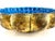 Rustic European Vintage Italian Blue Crackle Glaze & Gilt Scalloped Ceramic Bowl For Sale - Image 3 of 11