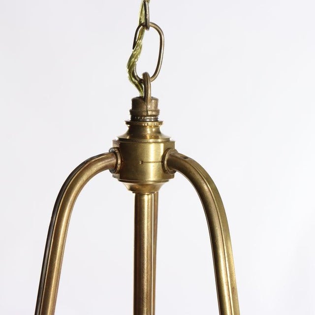 Metal Antique Louis XIV Style Floral Drape Gilt Bronze Chandelier C1930 For Sale - Image 7 of 9