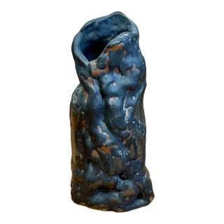 Vintage Abstract Form Ceramic Vase For Sale
