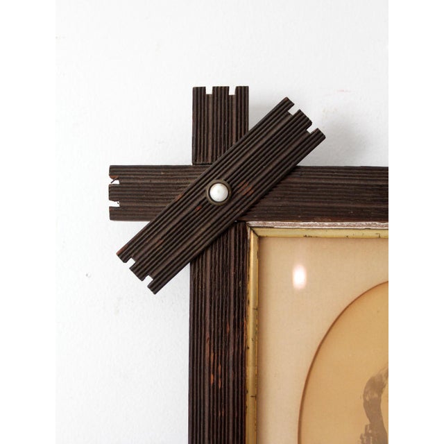 Early 20th Century Antique Victorian Folk Art Frame For Sale - Image 5 of 6