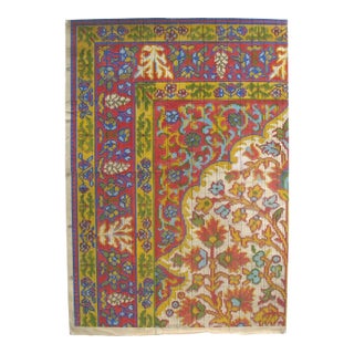 Antique Textile Design Gouache on Paper For Sale