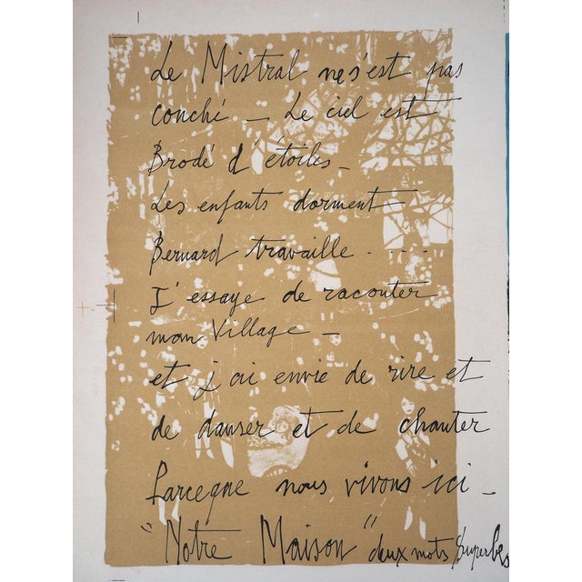 Bernard Buffet, Our House, Original Lithograph For Sale - Image 4 of 7