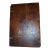 Vintage Leather Bible With Hand Carved Wooden Case For Sale
