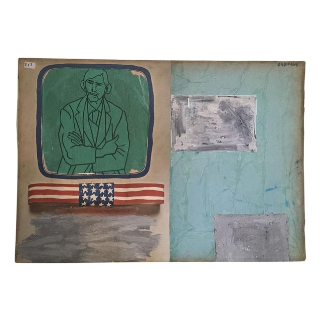 Ermete Lancini, Abstract Collage, 1960s, Mixed Media For Sale