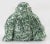 Chinese Carved Mottled Green & White Stone Laughing Buddha Figurine For Sale - Image 4 of 8