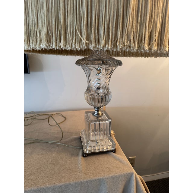Vintage Paul Hanson Baccarat Style Crytal Table Lamp For Sale - Image 9 of 9