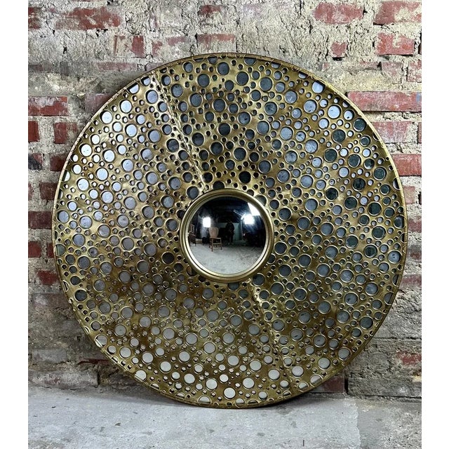 Luna Gold Golden Mirror, 1990 For Sale - Image 12 of 12