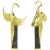Marble Pedestal and Brass Crane Sculptures - a Pair For Sale - Image 11 of 11
