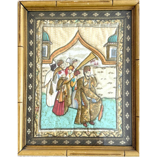 Framed Pair Persian Mughal Quilted Textiles For Sale - Image 4 of 12