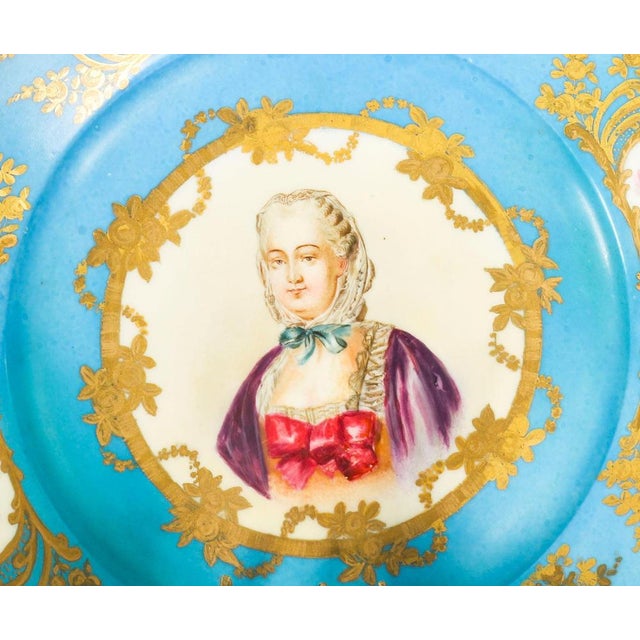 Antique Ormolu and Sevres Porcelain Portraits Wall Lights, 1800s, Set of 2 For Sale - Image 11 of 18